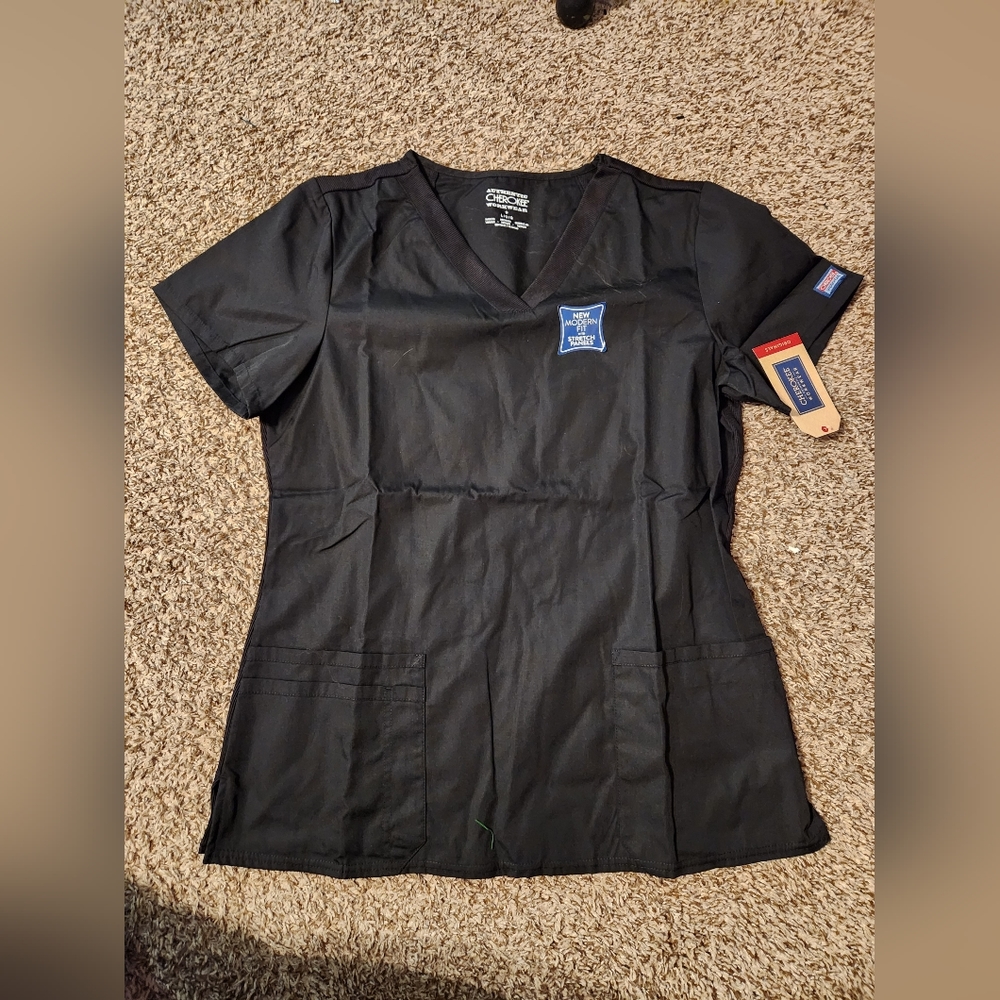 Black Cherokee Scrub Top